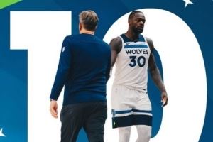 不声不响!森林狼过去20年第三次前15场10胜 两次是在芬奇麾下